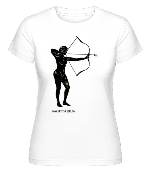 Aperçu: Female Zodiac Sign Sagittarius -  T-shirt Shirtinator femme - Blanc - Devant