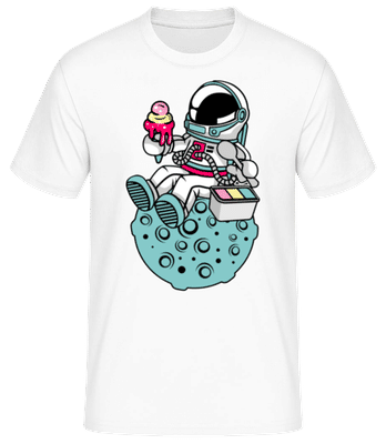 Astronaut Ice Cream Comet - Männer Basic T-Shirt - Weiß - Vorne