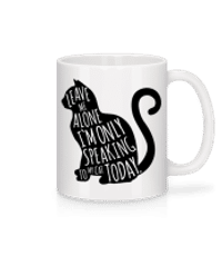 Only Speaking To My Cat - Mug en céramique blanc - Blanc - Devant