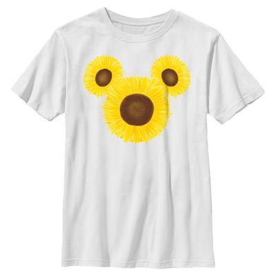 Disney - El ratón Miguelito Miguelín - Mickey Sunflower - Niños Camiseta - Blanco - delante