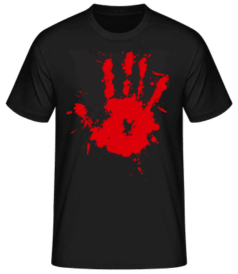 Empreinte De Main Sanglante - T-shirt standard Homme - Noir - Devant