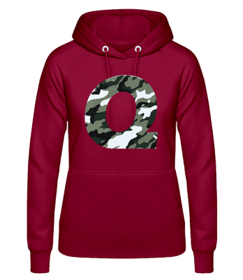 Queen Camouflage - Women's Hoodie - Bordeaux - Front