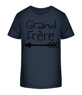 Grand Frère - T-shirt bio Enfant Stanley Stella 2.0 - Bleu marine - Devant
