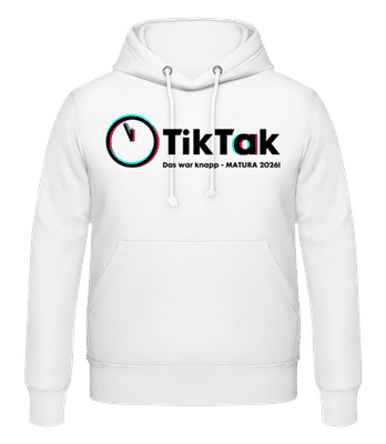 Tik Tak Matura 2025 - Männer Hoodie - Weiß - Vorne