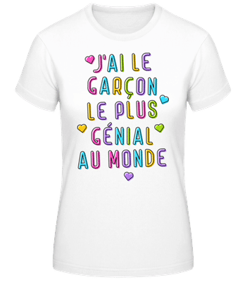 J'ai Le Garçon - T-shirt standard Femme - Blanc - Devant