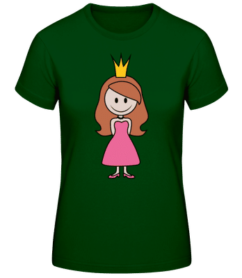 Princesse Comic Rose Vif - T-shirt standard Femme - Vert bouteille - Devant