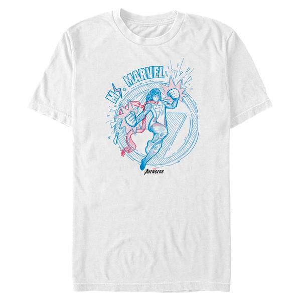 Aperçu: Marvel - Ms. Marvel Doodle Ms - Homme T-shirt - Blanc - Devant