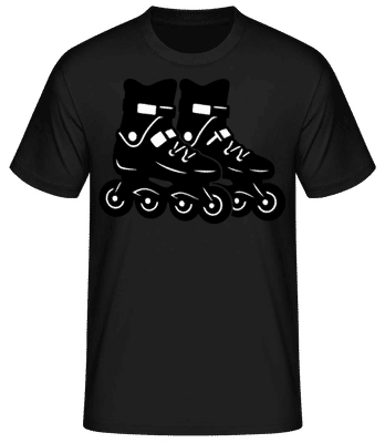 Inline-Skates - Männer Basic T-Shirt - Schwarz - Vorne