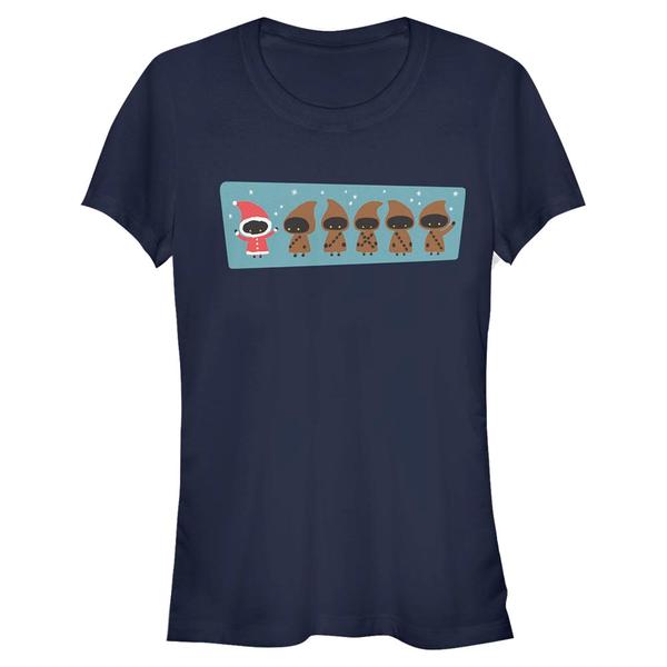 Aperçu: Star Wars - Jawas Lineup Holiday - Christmas - Femme T-shirt - Bleu marine - Devant
