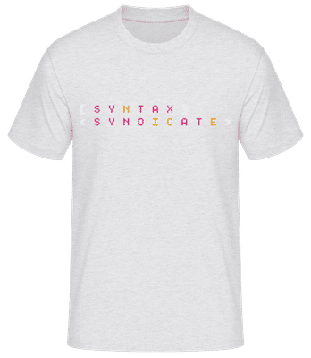 Syntax Syndicate - Pánske basic tričko - Melírovo šedá - Predné