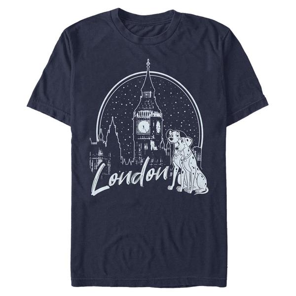 Aperçu: Disney Classics - Les 101 Dalmatiens - Pongo & Perdita London Pups - Homme T-shirt - Bleu marine - Devant