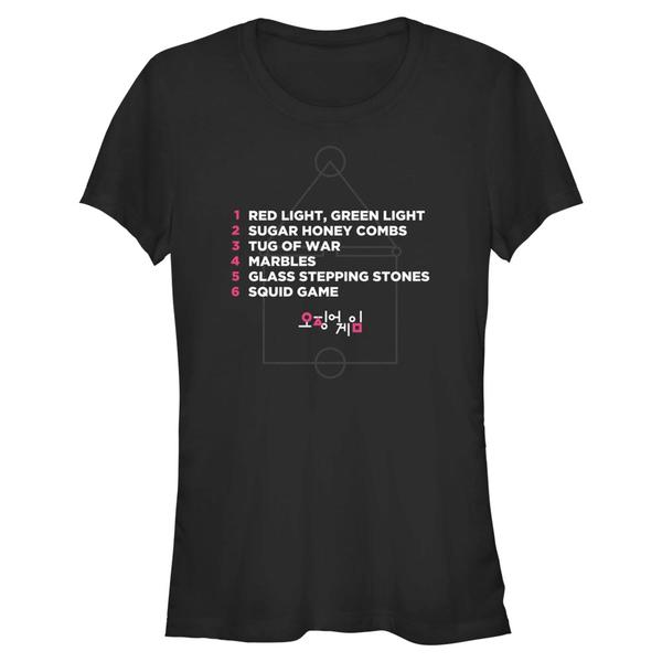 Preview: Netflix - Squid Game - Text Games List - Women's T-Shirt - Black - Front