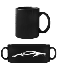 'Lamborghini Centenario' Silhouette - Taza negra - Negro - delante