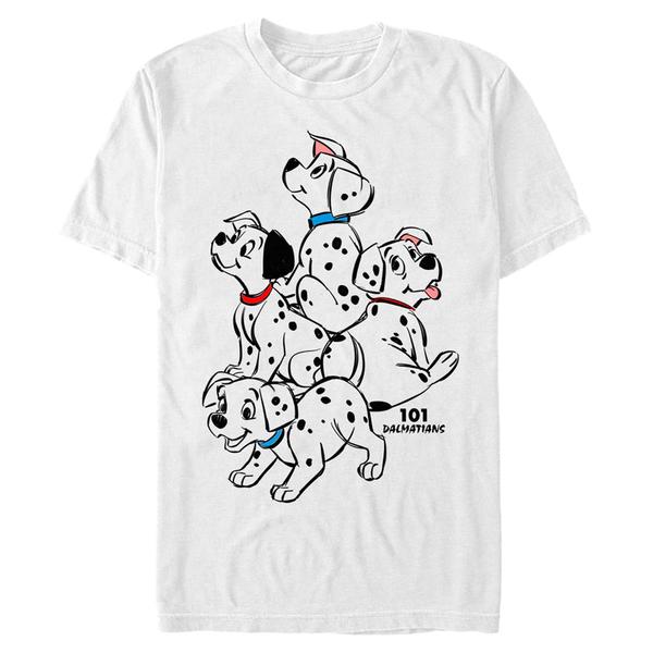 Aperçu: Disney Classics - Les 101 Dalmatiens - Skupina Big Pups - Homme T-shirt - Blanc - Devant