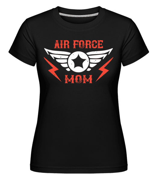 Aperçu: Air Force Mom -  T-shirt Shirtinator femme - Noir - Devant