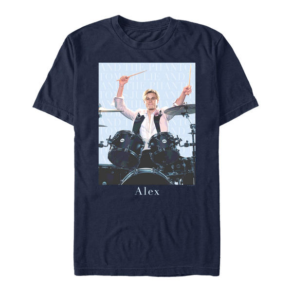Vorschau: Netflix - Julie And The Phantoms - Alex Drumming - Männer T-Shirt - Marine - Vorne