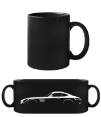 'Mercedes GT S C190' Silhouette - Black Mug - Black - Front