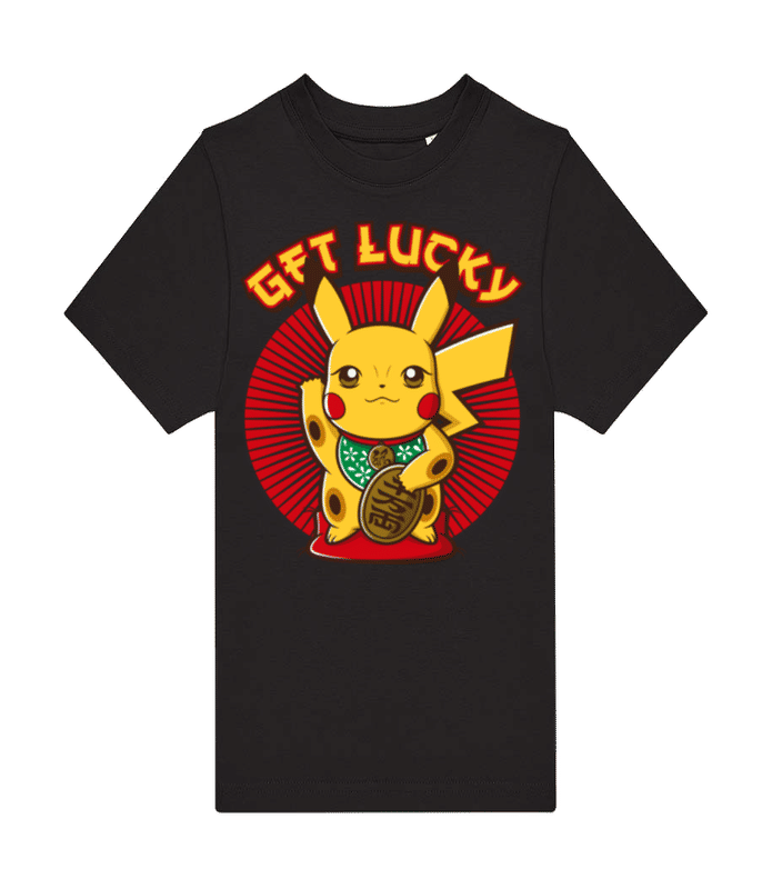 Vorschau: Get lucky - Kinder T-Shirt B&C - Schwarz - Vorne