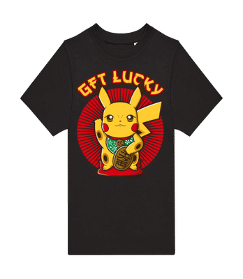 Get lucky - Kinder T-Shirt B&C - Schwarz - Vorne