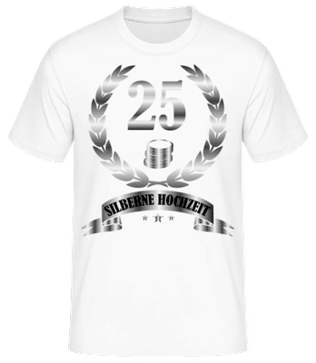 25 Jahre Silberne Hochzeit - Männer Basic T-Shirt - Weiß - Vorne