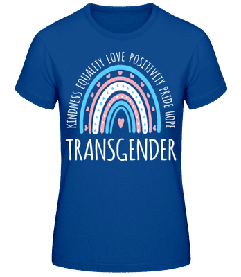 LGBTQ Transgender - Camiseta básica de mujer - Azul real - delante