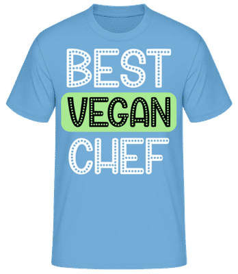 Best Vegan Chef - T-shirt standard Homme - Bleu clair - Devant