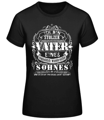 Ich Bin Stolzer Vater Weiß - Frauen T-Shirt B&C - Schwarz - Vorne