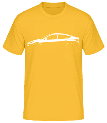'Tesla Model Y' Silhouette - T-shirt standard Homme - Jaune doré - Devant