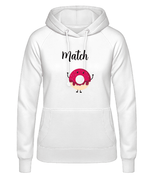 Aperçu: It Is A Match 2 - Sweat à capuche Femme - Blanc - Devant