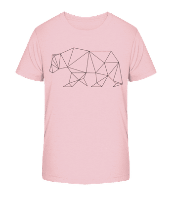 Polygon Bear - Detské bio tričko Stanley Stella 2.0 - Ružová - Predné