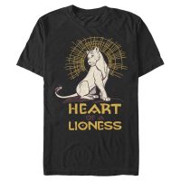 Disney - Leví kráľ - Nala Lioness Heart - Pánske Tričko - Čierna - Predné