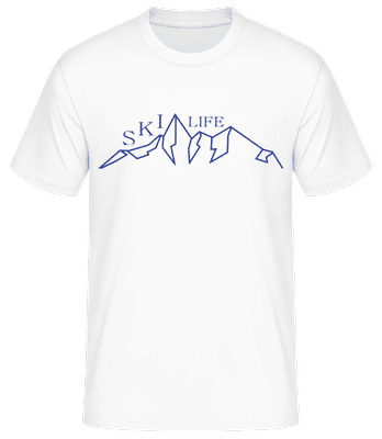 Ski Life Mountains - Männer Basic T-Shirt - Weiß - Vorne