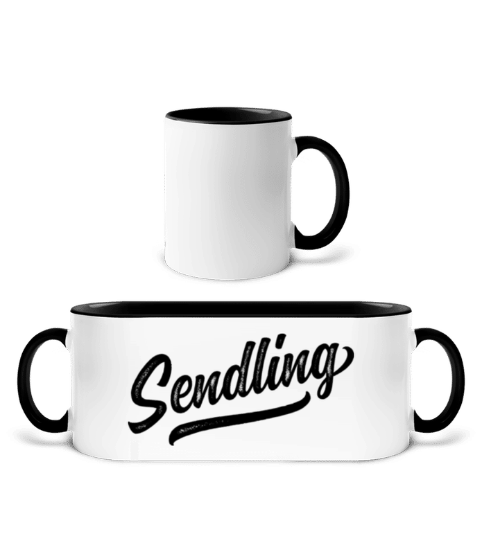 Vorschau: Sendling Swoosh - Tasse zweifarbig - Weiß / Schwarz - Vorne