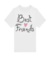 Best Friends - T-shirt homme B&C - Blanc - Devant
