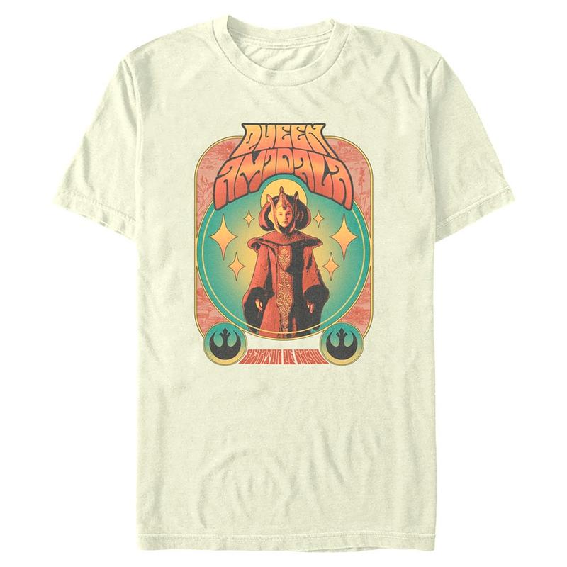 Preview: Star Wars - Queen Amidala Amidala Gig - Men's T-Shirt - Cream - Front