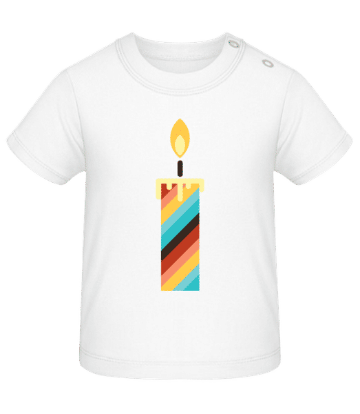 Aperçu: Bougie D'Anniversaire - T-shirt Bébé - Blanc - Devant