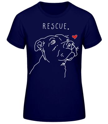 Rescue Dog - T-shirt standard Femme - Bleu marine - Devant