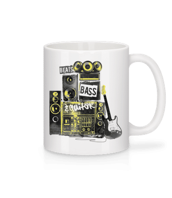 Beat Bass And Guitar - Mug en céramique blanc - Blanc - Devant