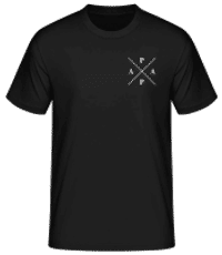 Papa Est. Vatertag Geschenk - Männer Basic T-Shirt - Schwarz - Vorne