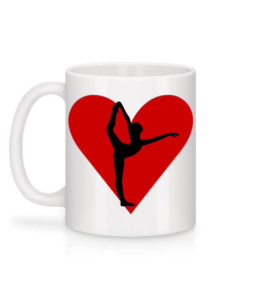 Aperçu: Yoga Cœur - Mug en céramique blanc - Blanc - Derrière