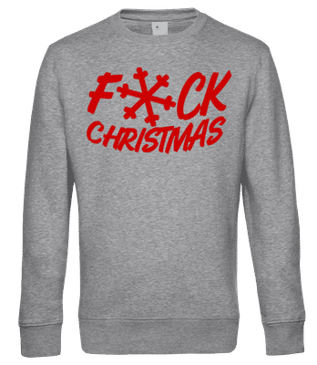 fuck Christmas - Pánska štandardná mikina - Melírovo šedá - Predné