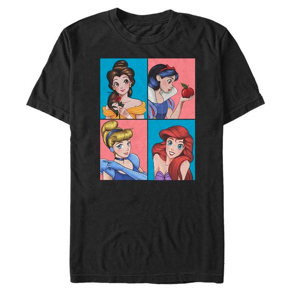 Aperçu: Disney - Princesses Disney - Skupina es - Homme T-shirt - Noir - Devant
