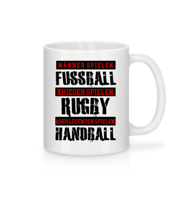 Legenden Spielen Handball - Tasse - Weiß - Vorne