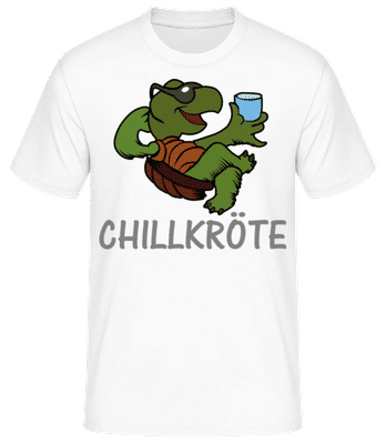 Chillkröte - Männer Basic T-Shirt - Weiß - Vorne