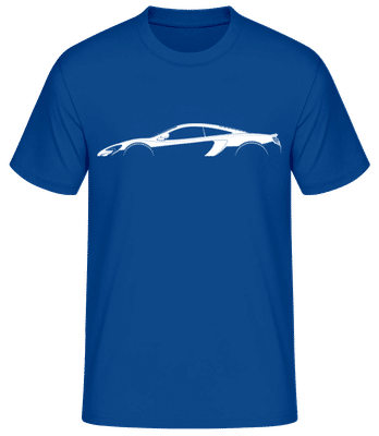 'McLaren 650S' Silhouette - Männer Basic T-Shirt - Royalblau - Vorne