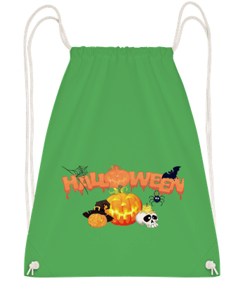 Halloween Citrouille Corbeau - Sac à dos sport - Vert irlandais - Devant