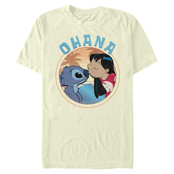 Preview: Disney - Lilo & Stitch - Lilo & Stitch Lilo And Stitch Ohana - Men's T-Shirt - Cream - Front