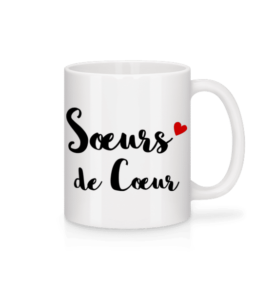 Aperçu: Sœurs De Cœur - Mug en céramique blanc - Blanc - Devant