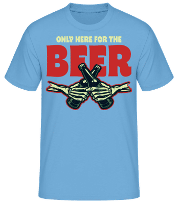 Only Here For The Beer - Men's Basic T-Shirt - Light blue - Front