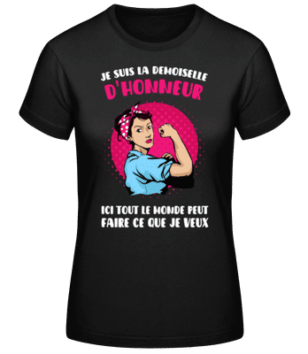 Je Suis La Demoiselle D'honneur - T-shirt standard Femme - Noir - Devant